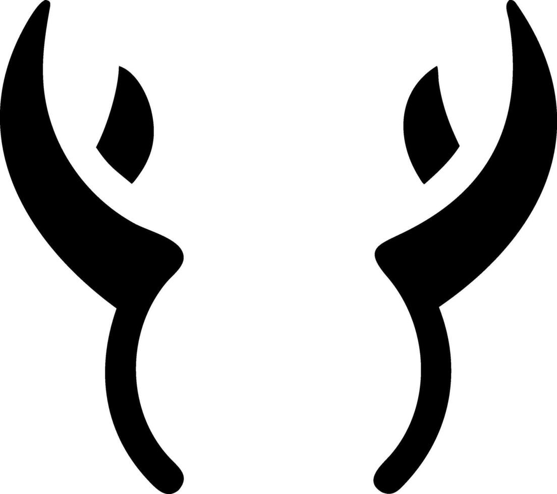 Edgy Devil Horns Symbol Design vector