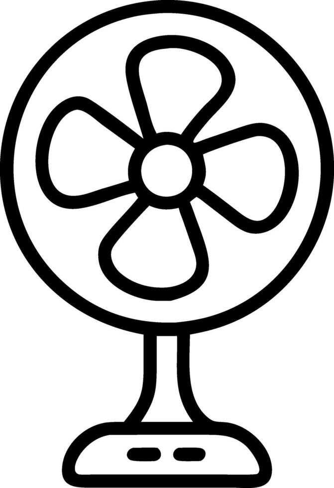 Hand-Drawn Desktop Fan Sketch vector