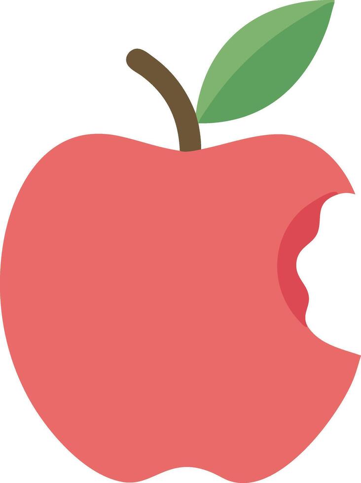 Minimalist Bitten Apple Icon Design vector