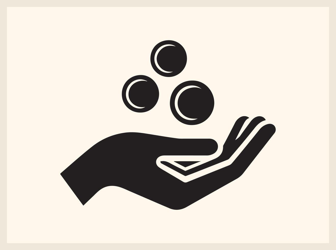 Professional Hand Holding Coin for Financial Strategy Illustrations vector