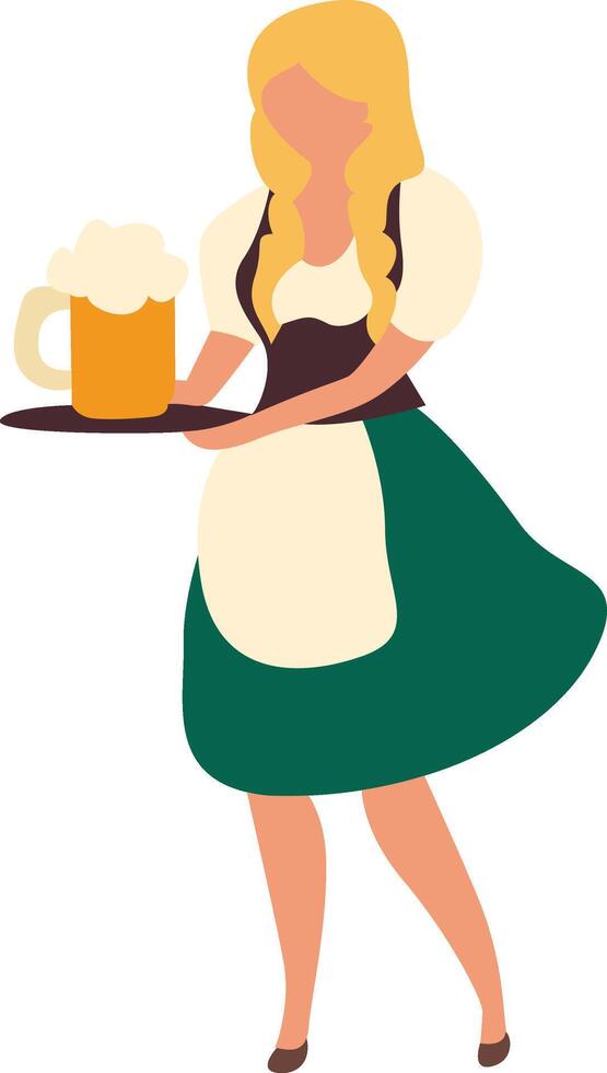 Oktoberfest Oktoberfest Server Carrying Beer Mug vector