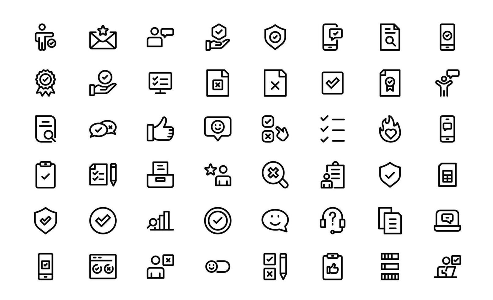 Premium Survey Icons collection. Clean, Editable Vectors for Data Collection, Market Research, Customer Feedback, and Polling Applications.
