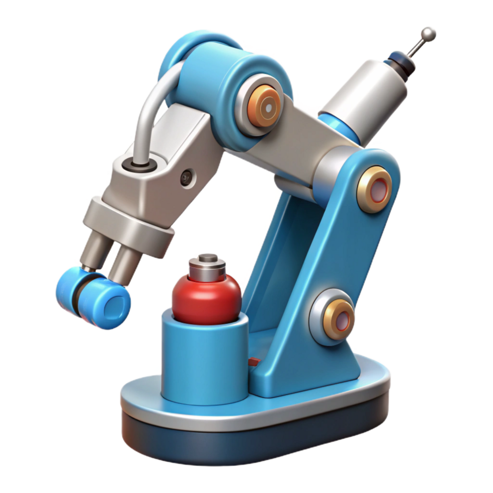 spectacular geometric Robotic surgical tool with micro-precision capabilities NO BACKGROUND with Transparent Background. sharp png