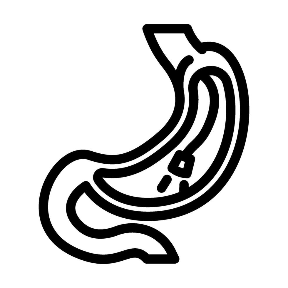 gastroscopy procedure gastroenterologist line icon illustration vector