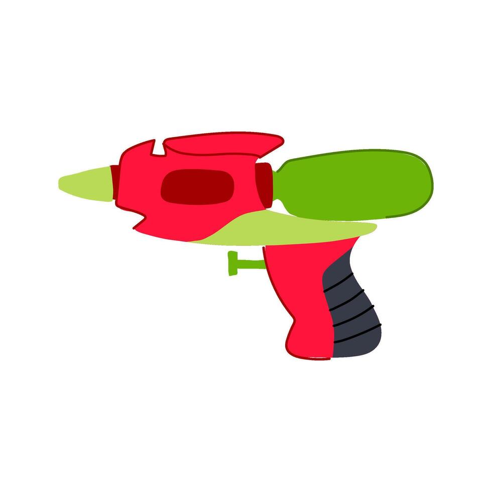 nozzle water gun toy cartoon illustration vector
