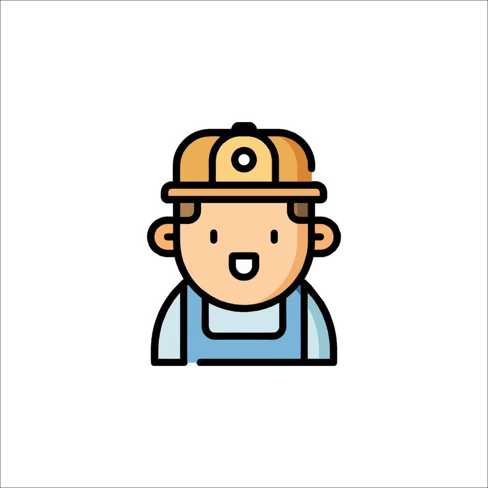 A cartoon man in a hat with a smile vector