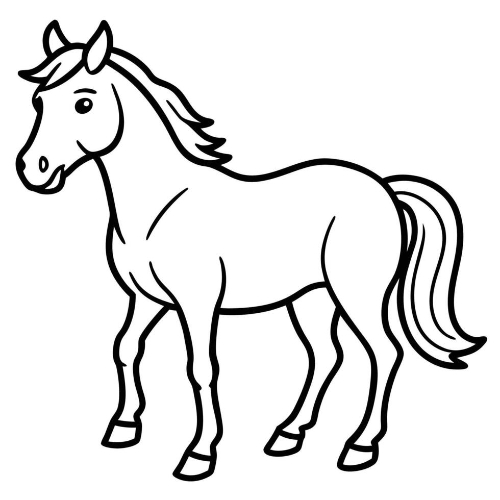 Decorative horse silhouette image vector