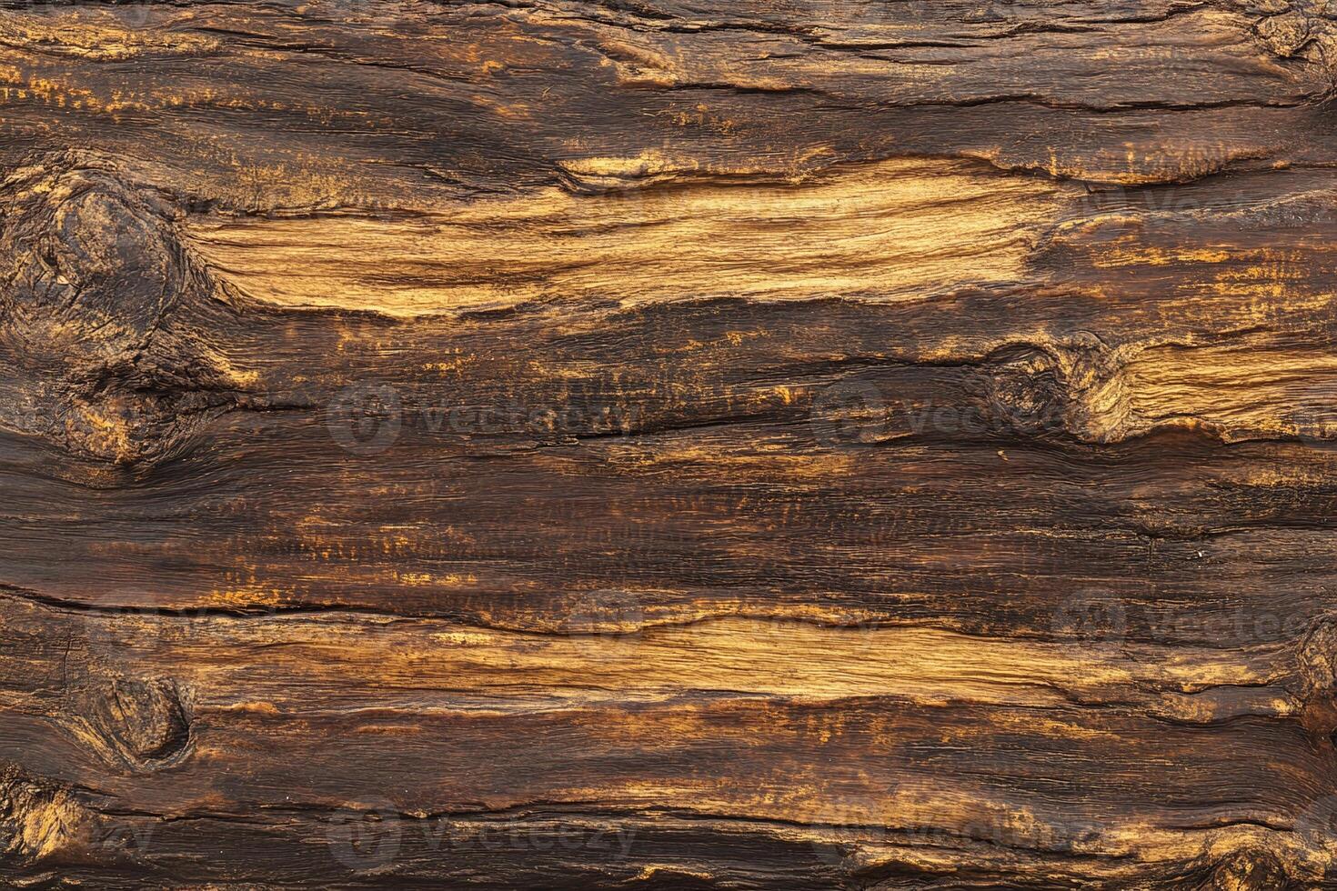 Rustic Wooden Texture with Natural Knots and Rich Brown and Golden Grain Patterns for Backgrounds photo