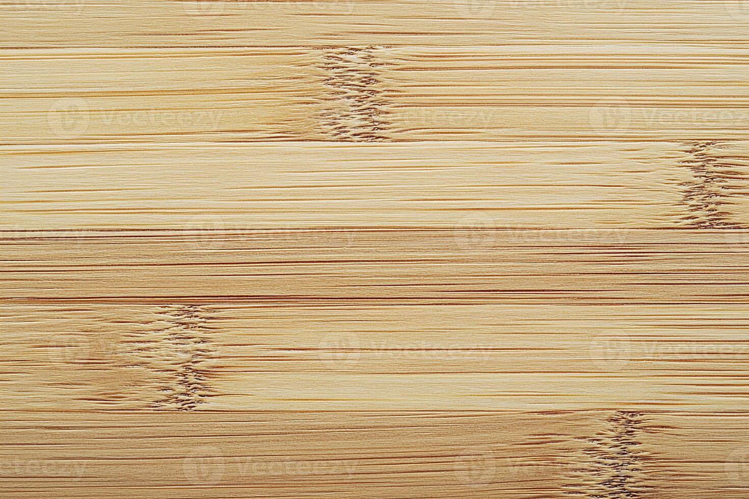 Closeup of Natural Bamboo Wood Texture with Horizontal Lines and Grain Detail for Background or Design photo