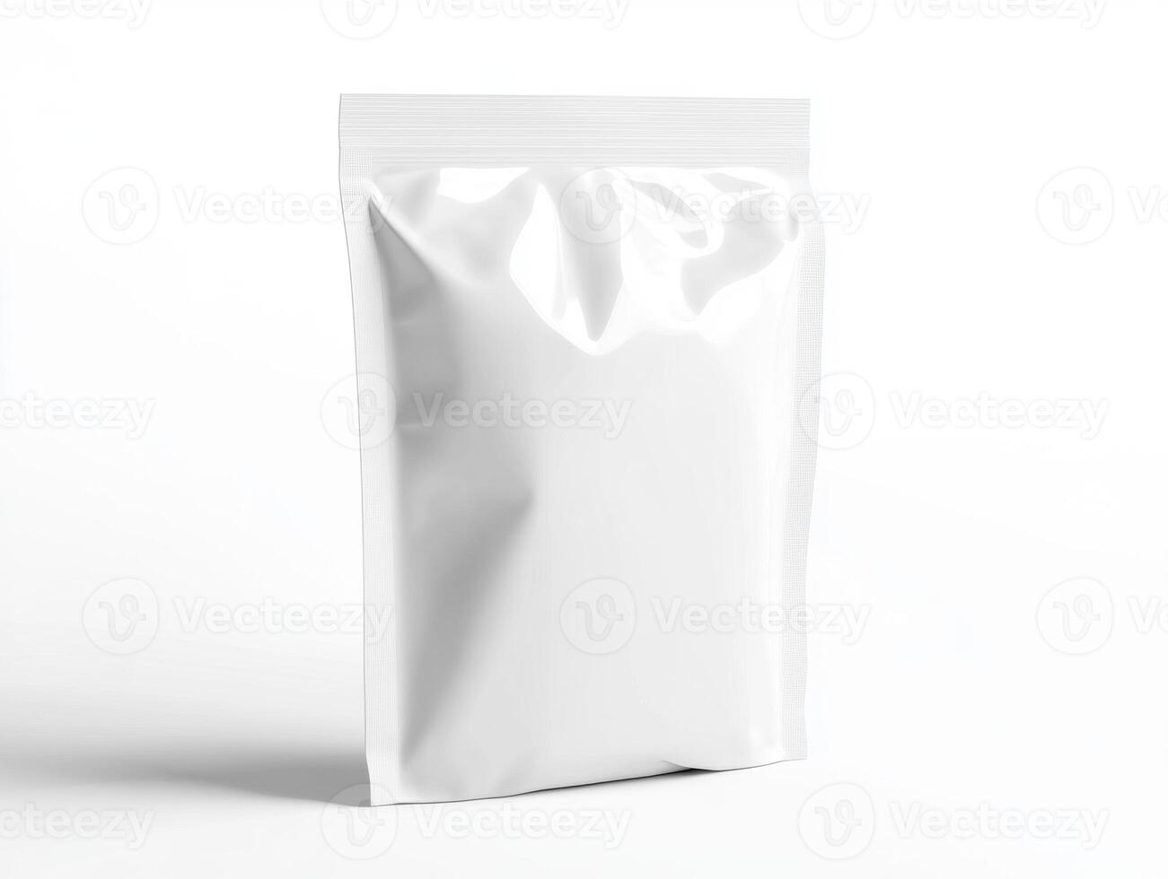 Empty white packaging bag for product display or storage needs photo
