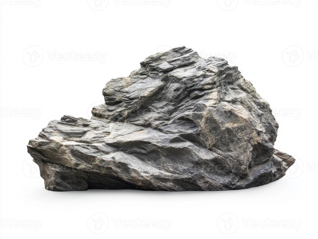 Large rocky formation displayed on a white background photo