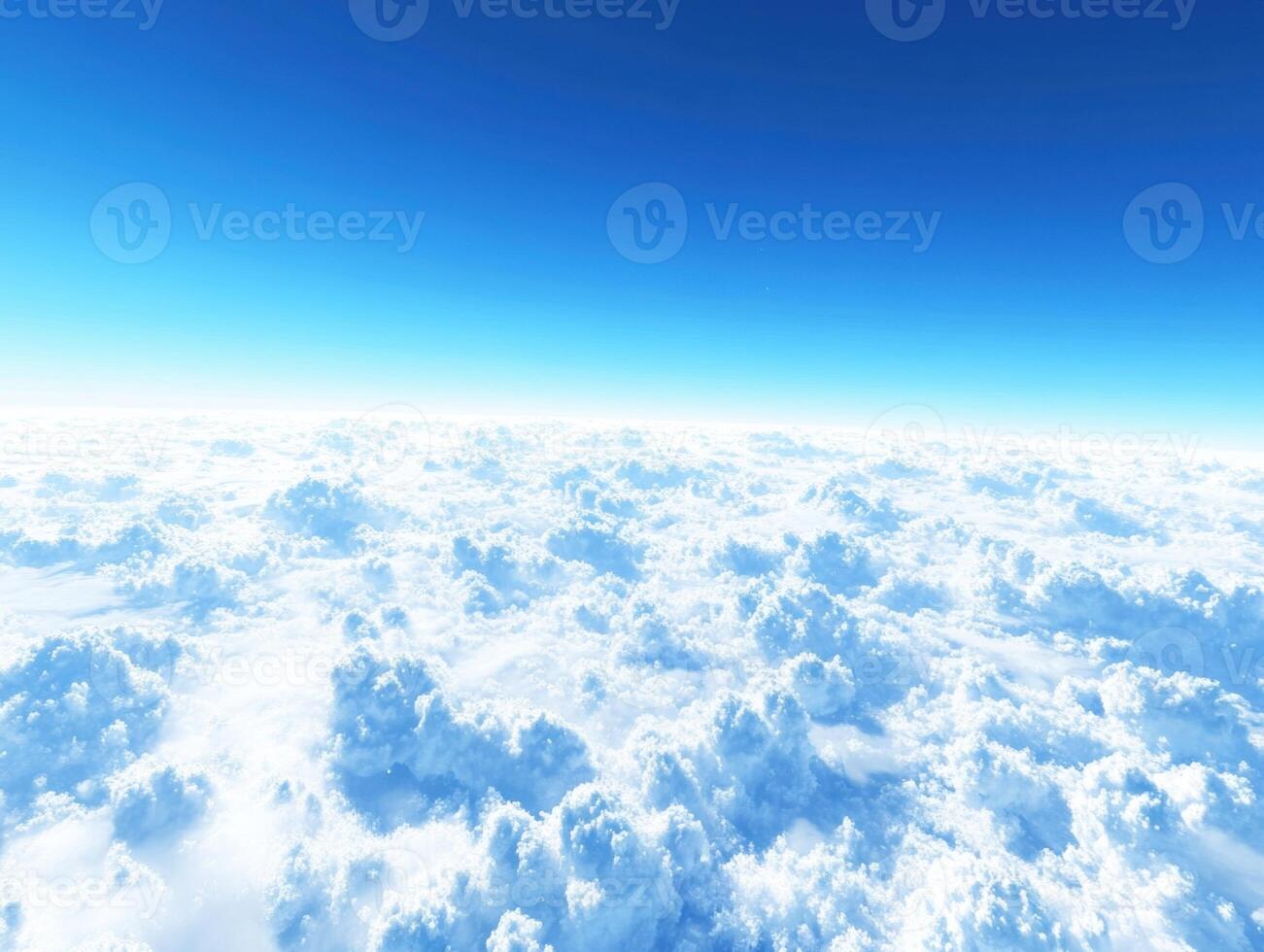 Endless blue sky above soft white clouds during daylight photo