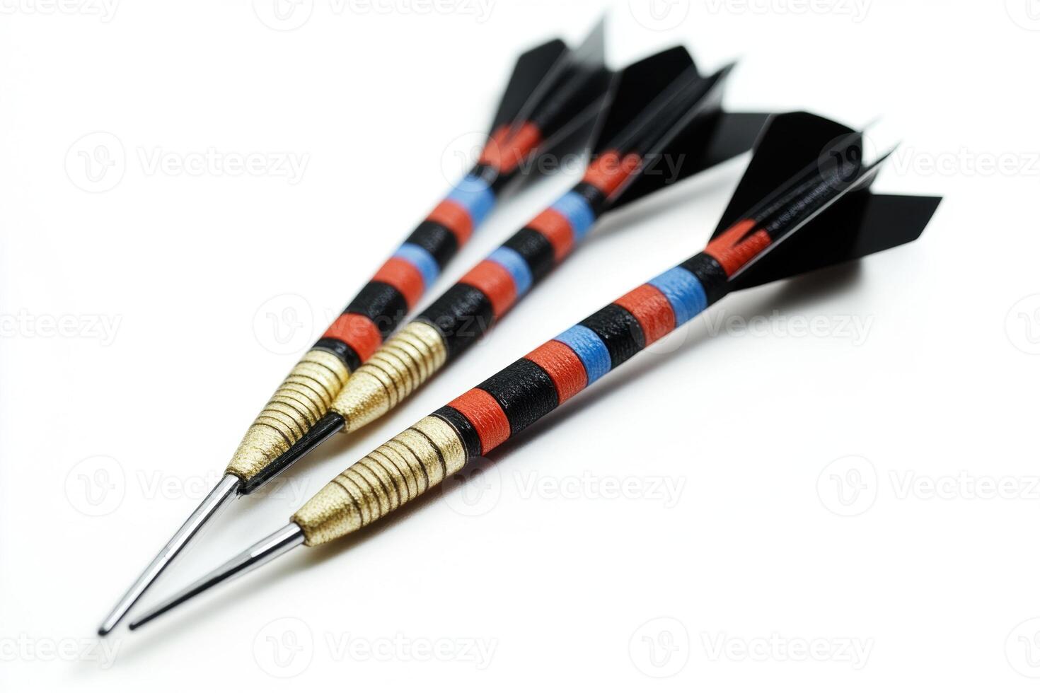 Colorful darts ready for a fun game night with friends photo