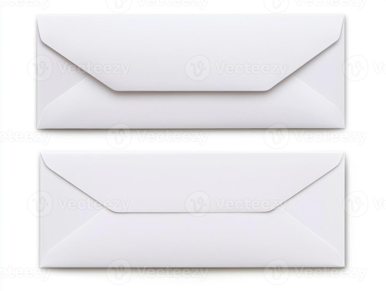 Envelopes stacked neatly on a flat surface ready for mailing photo