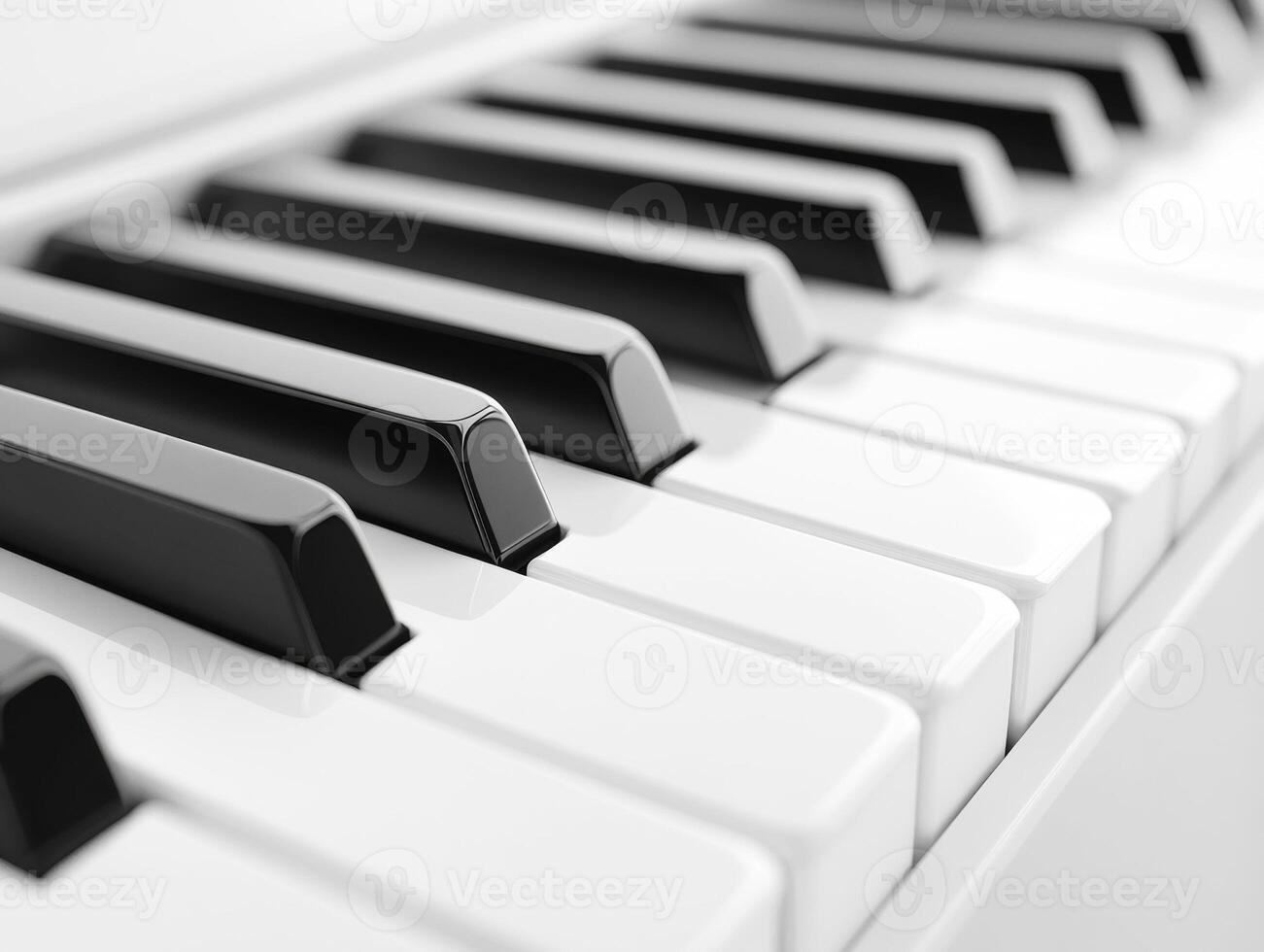 Close up of piano keys highlighting musical elegance and charm photo