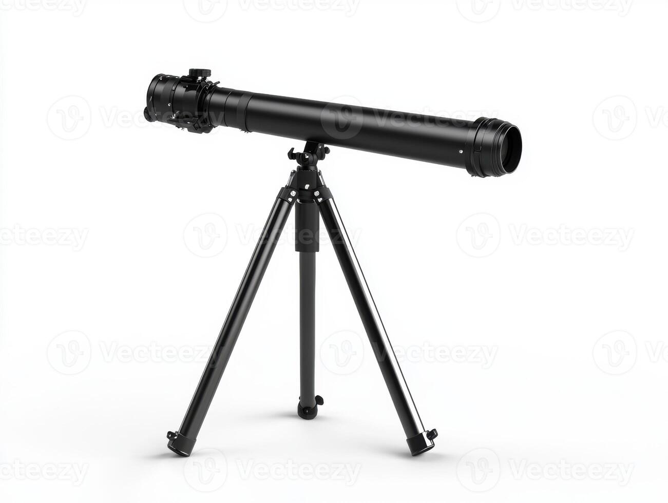 Telescope set up for stargazing in a serene outdoor space photo