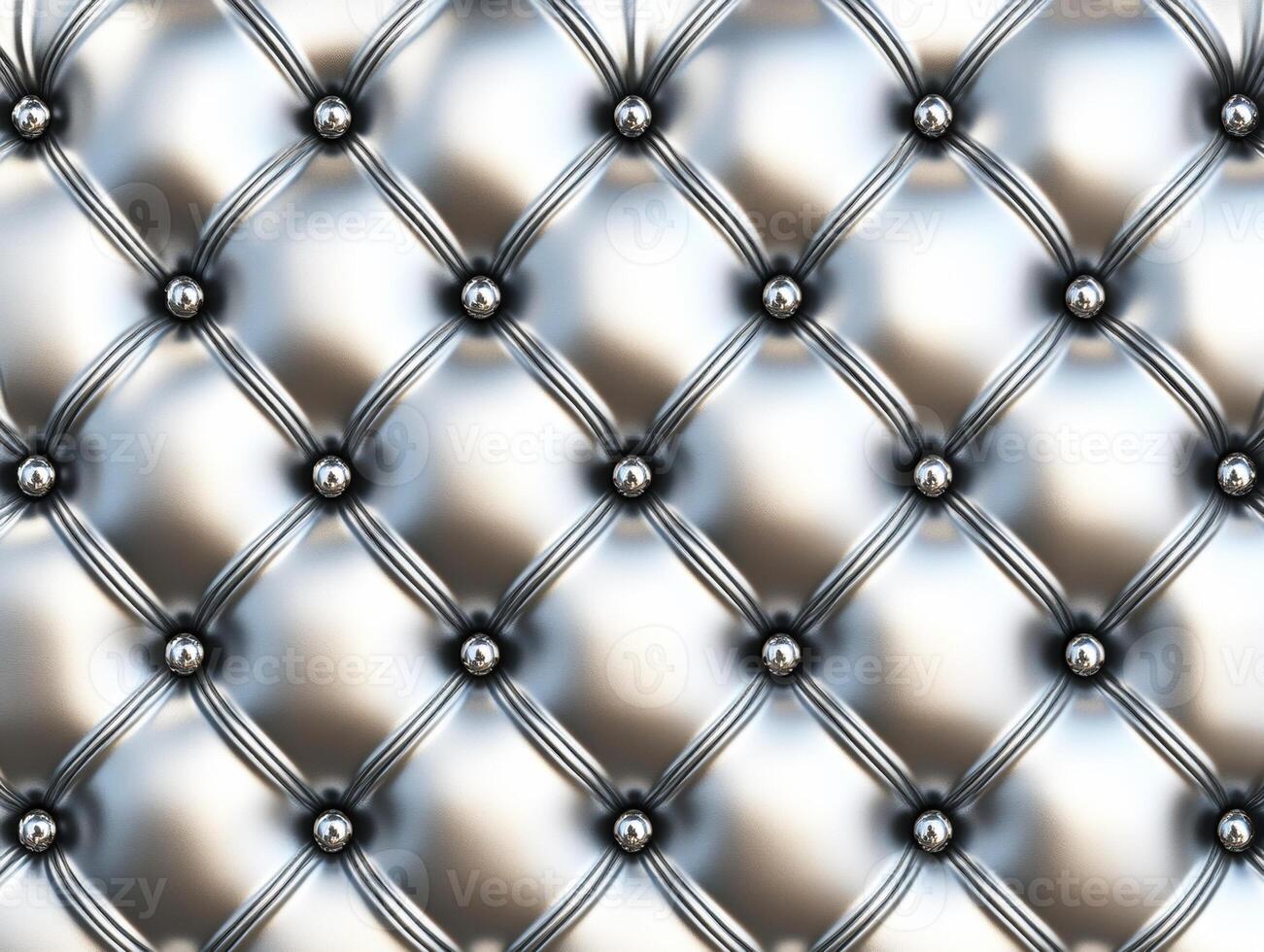 Decorative tufted fabric with metallic finish in an elegant pattern photo