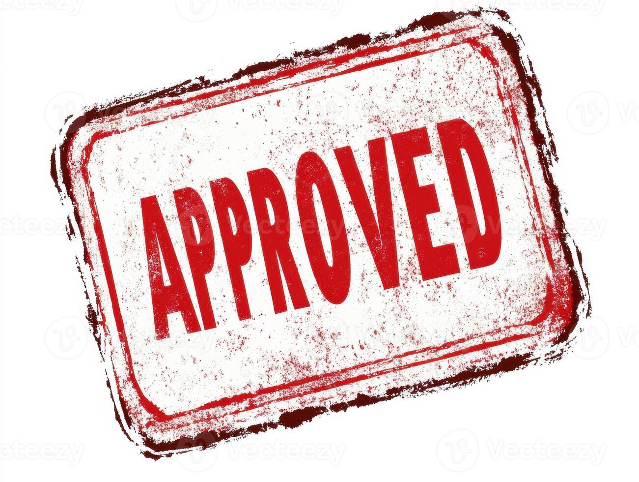 Stamp indicating approved status for documents and applications photo