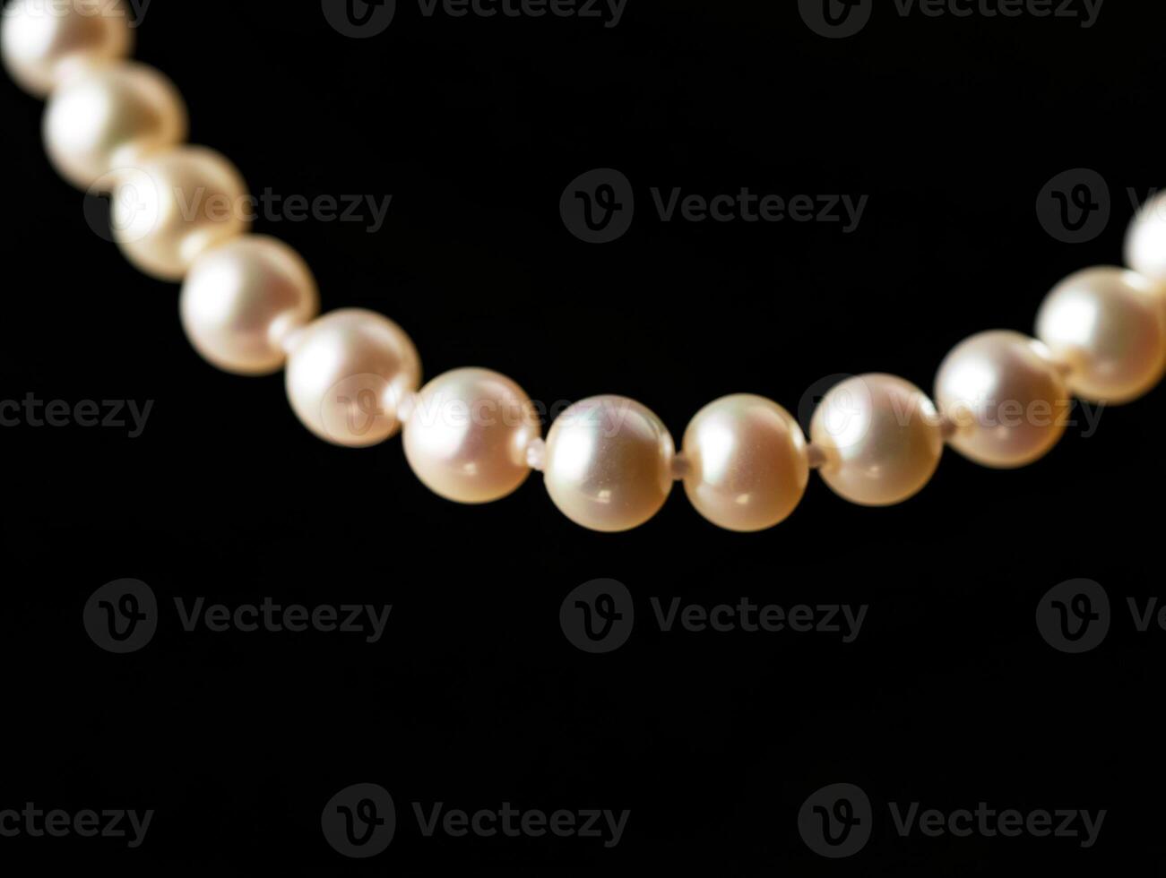 Elegant string of pearls showcasing luster and beauty photo