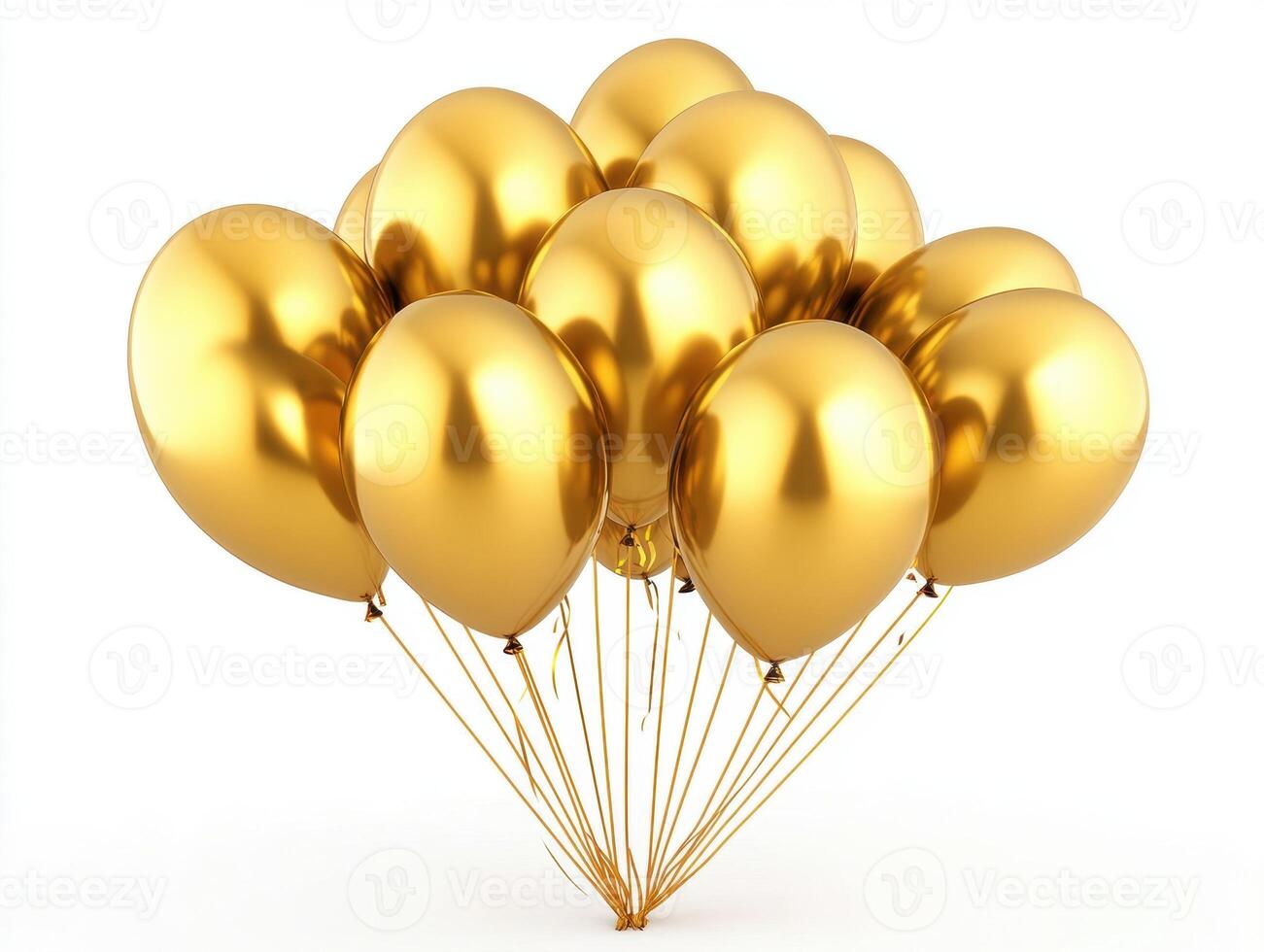 Gold balloons create festive atmosphere for celebrations and events photo