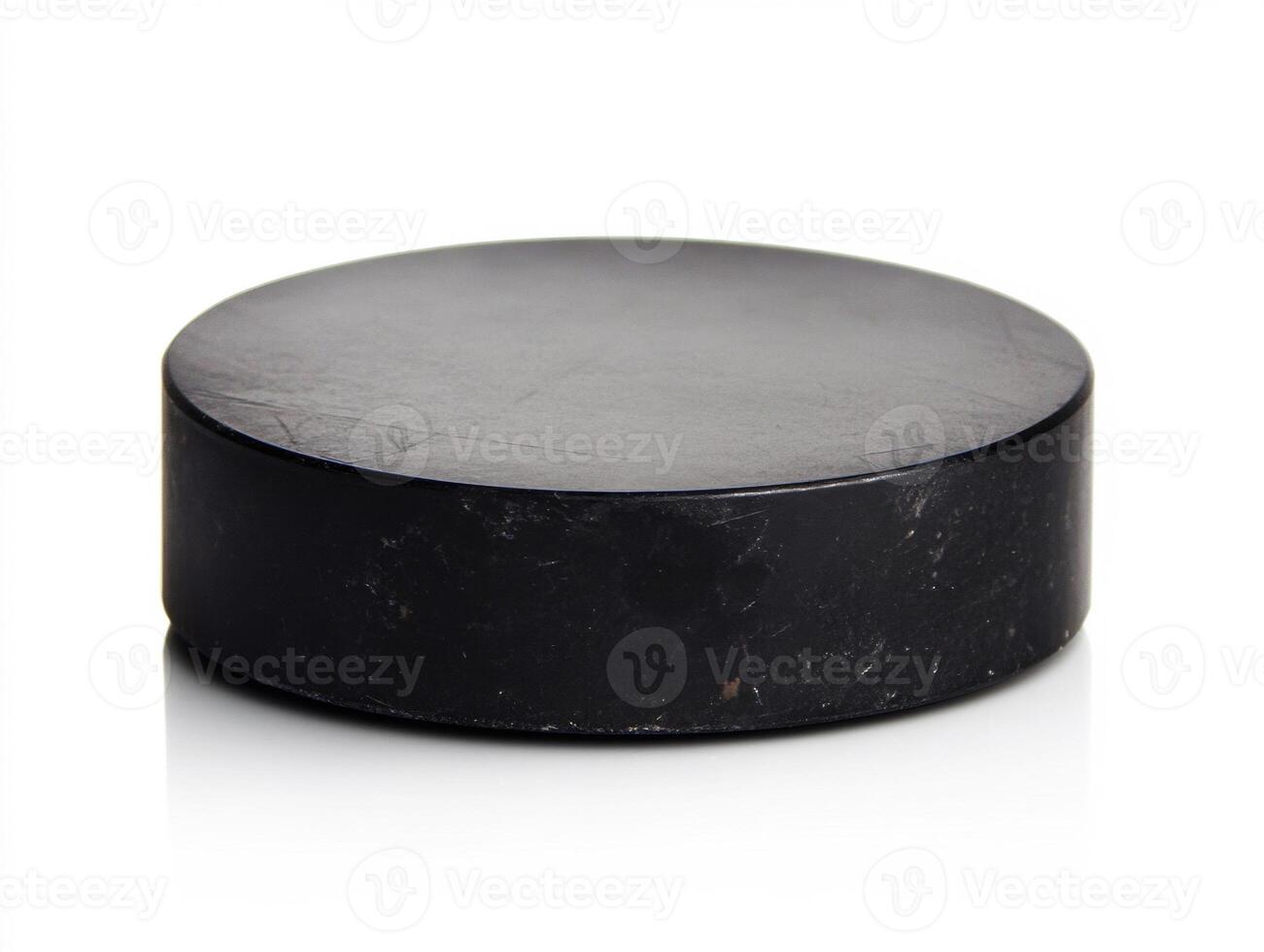 Flat black circular object on white background for creative uses photo