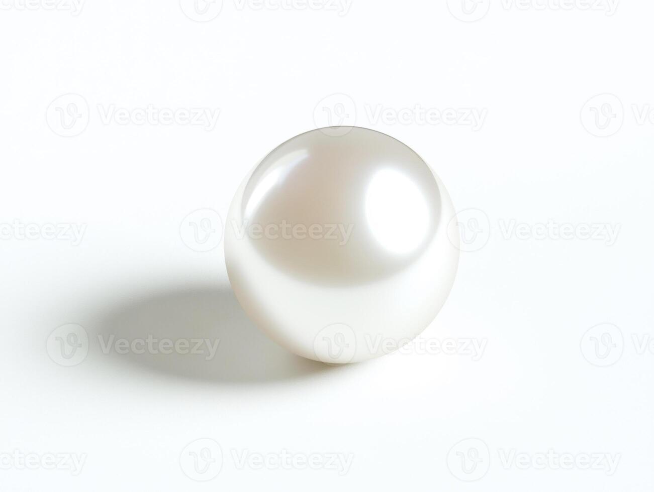 Shimmering pearl resting on a flat surface in soft light photo
