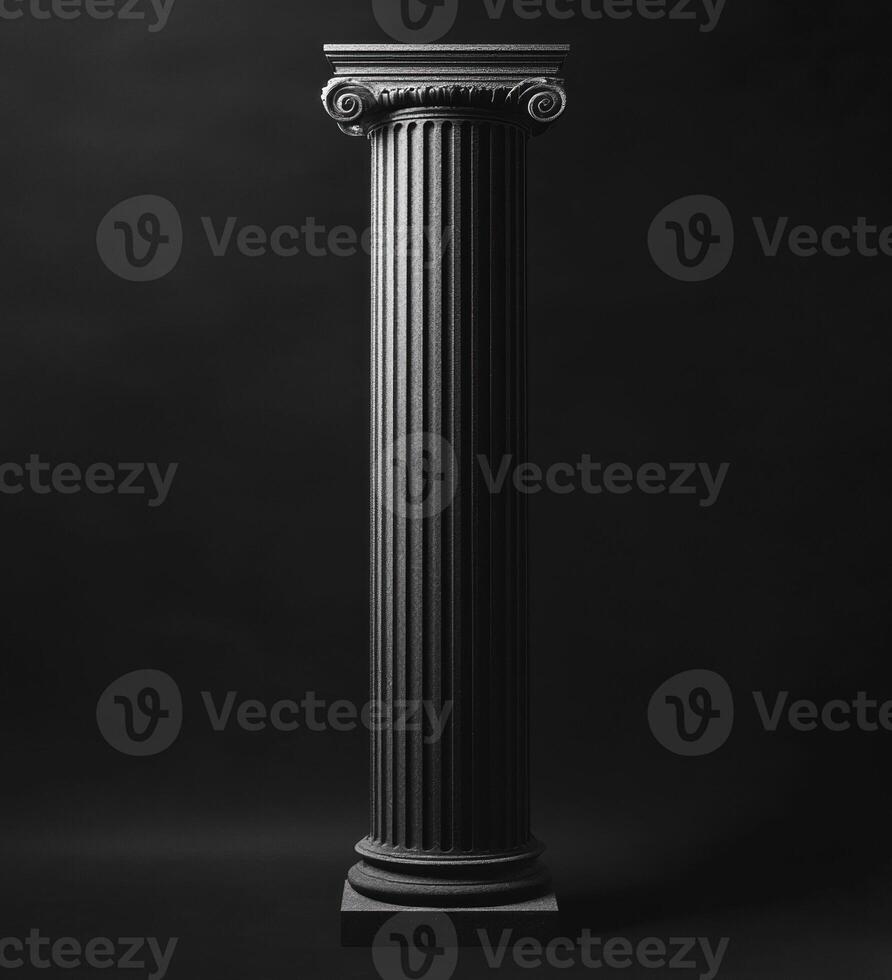 Column displays classic architectural design in minimalistic setting photo