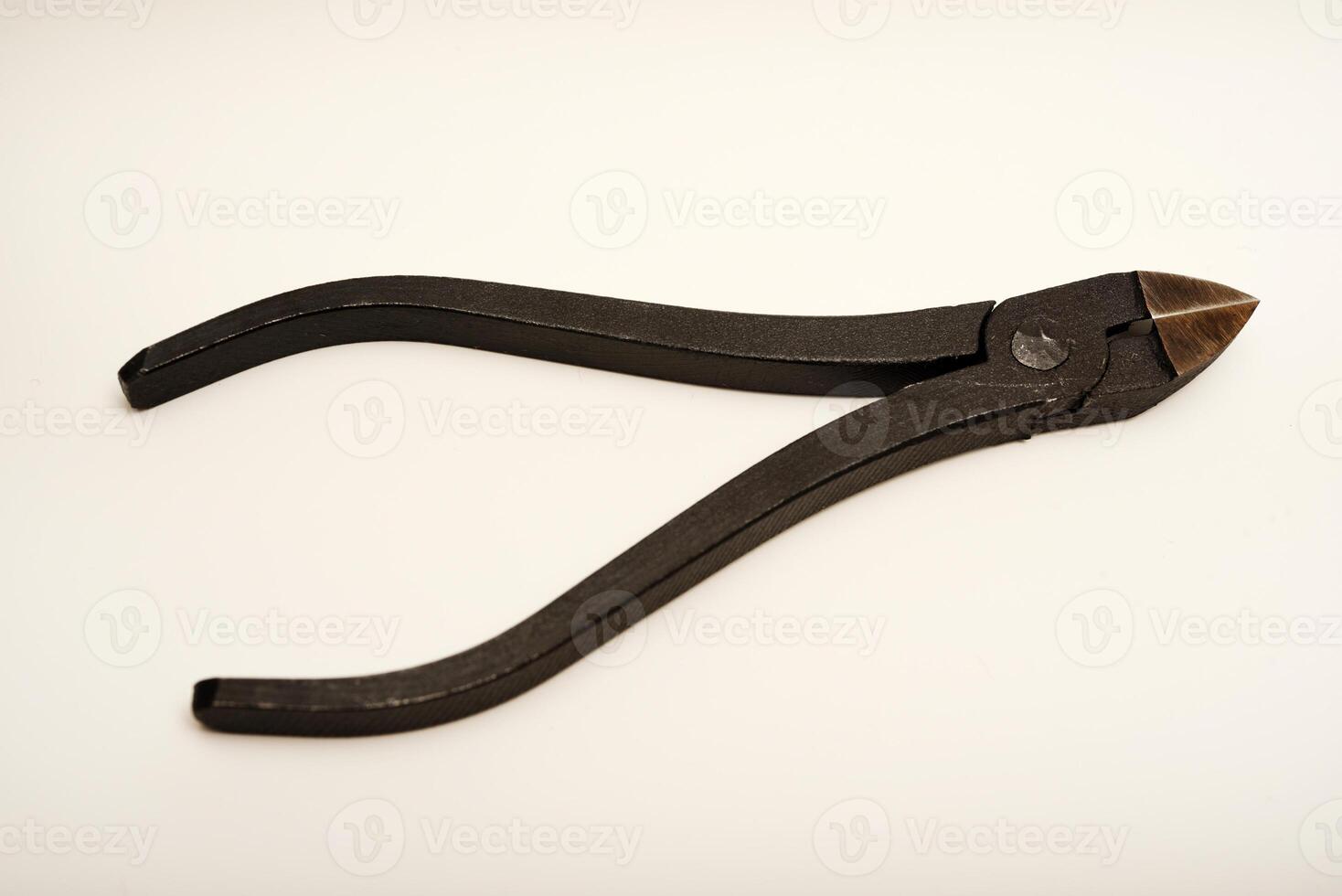Precision wire cutters.Metal wire cutters for electronics. A tool for cutting wires. photo