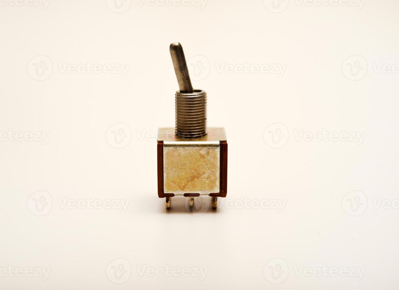 Equipment switch. Electric switch on a white background. photo