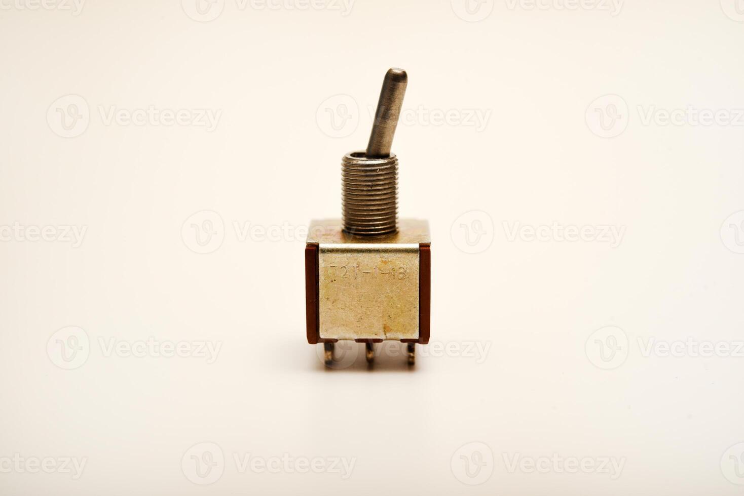 Equipment switch.An electronic switch. Electric switch on a white background. photo