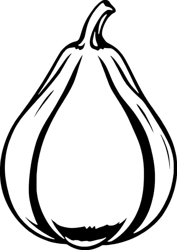 Simple Line Drawing Of A Single Bulb Of Garlic vector