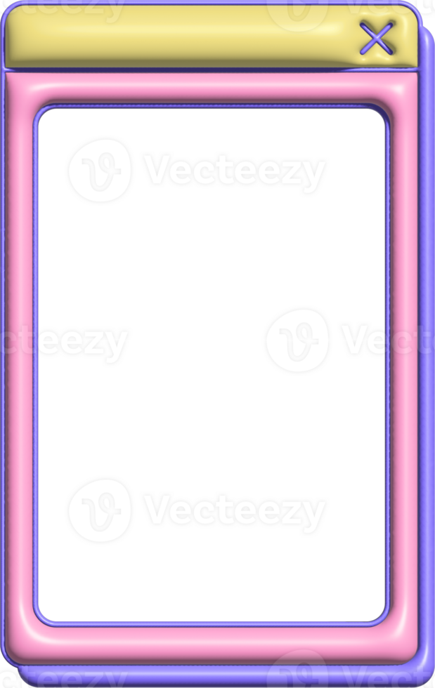 Vaporwave Single Vertical UI Window png