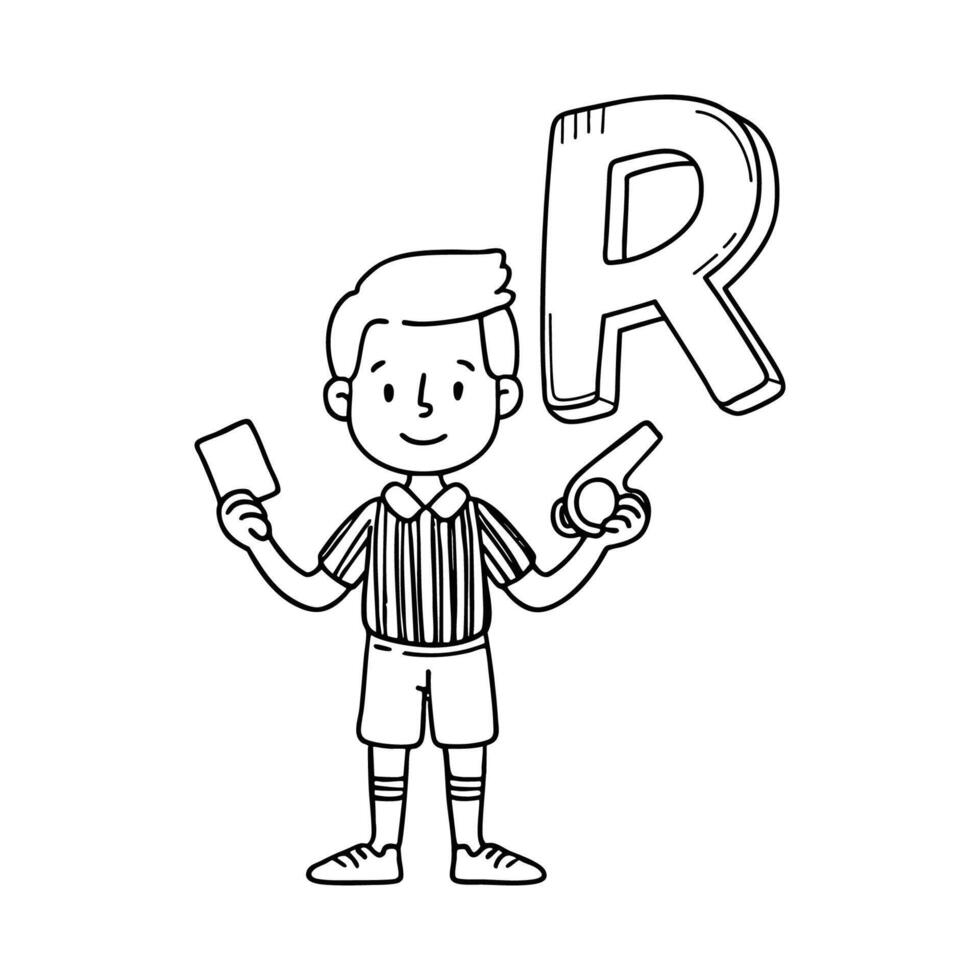 An Illustration of letter R stand for Referee vector