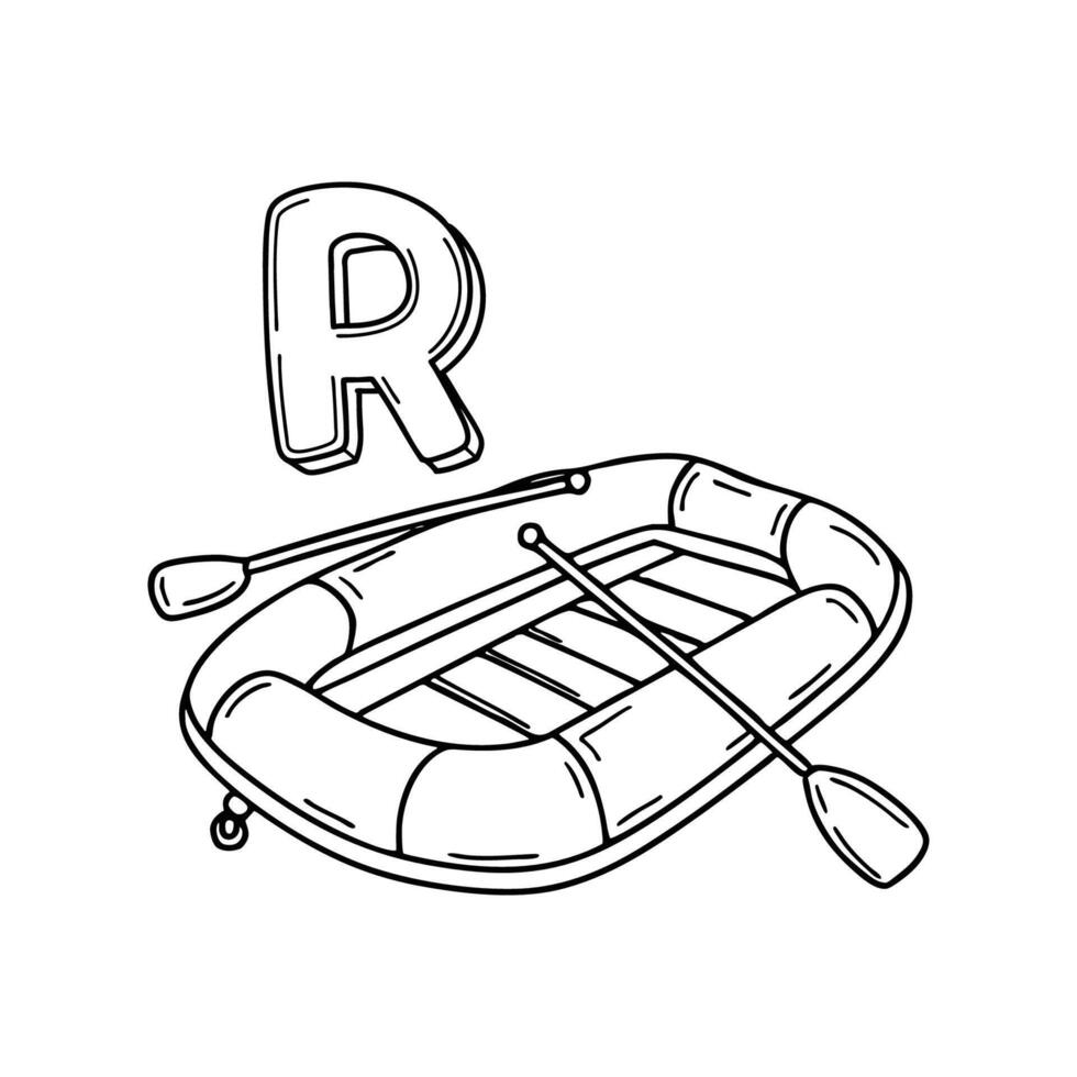 An Illustration of letter R stand for Raft vector