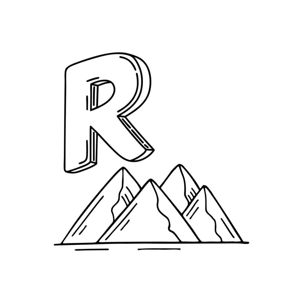 An Illustration of letter R stand for Ridge vector