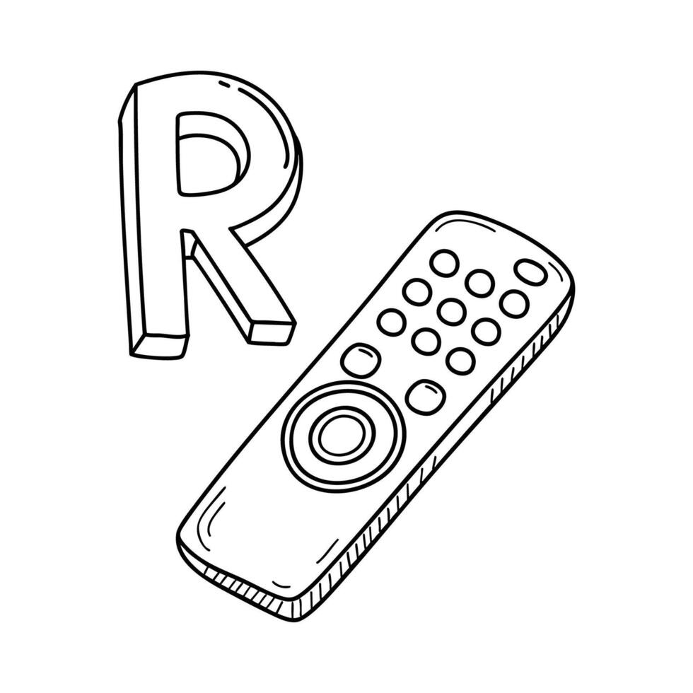 An Illustration of letter R stand for Remote vector