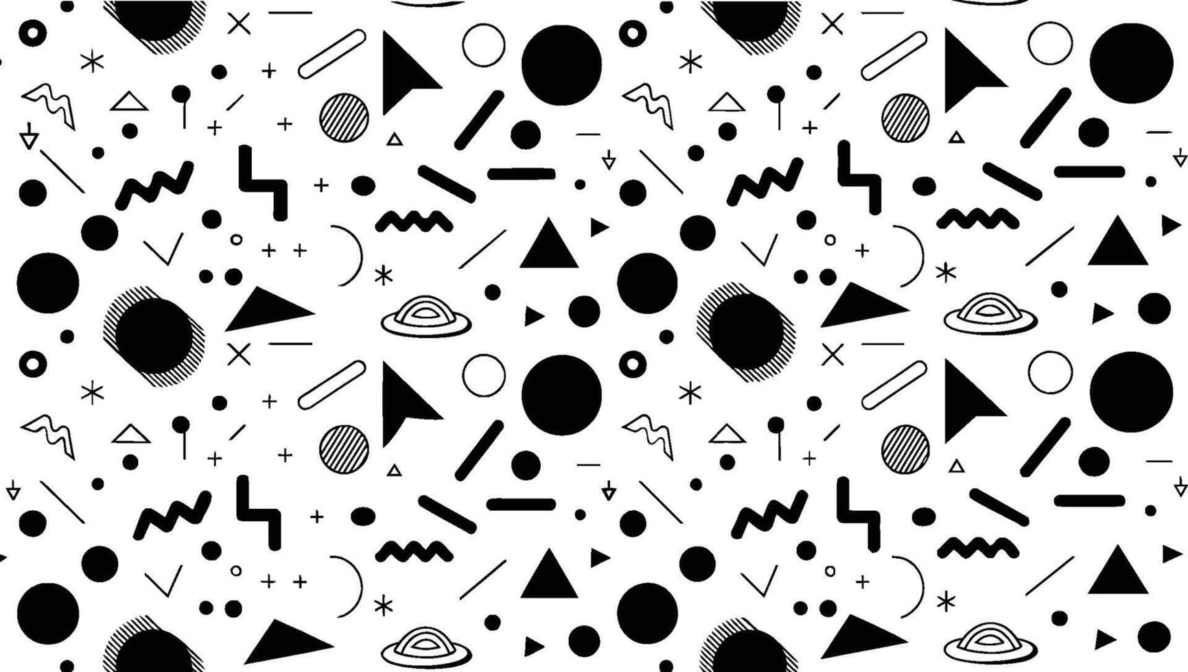 Seamless Black and White Abstract Geometric Pattern vector