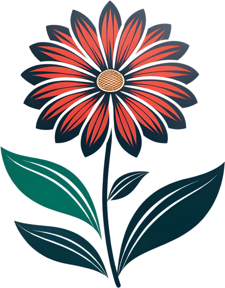 Bloom logo abstract floral elegant minimal fresh modern graceful daisy. . png