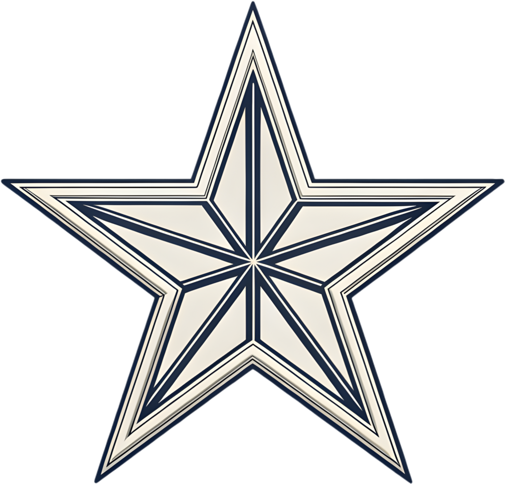 Smooth golden star icon with glowing balanced shape. . png