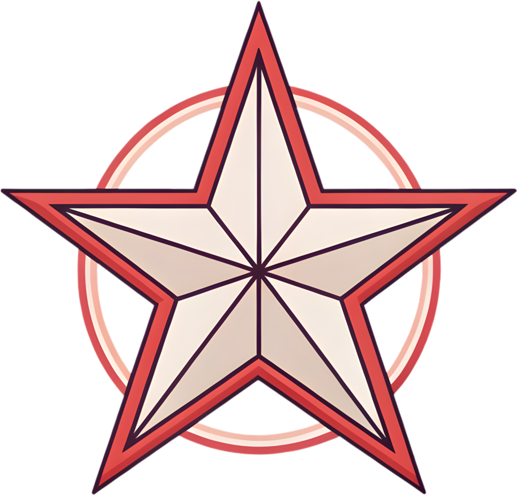 Elegant star symbol featuring radiant shine and balance. . png