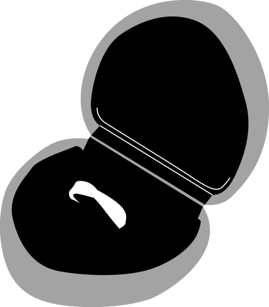 Ring in an open box isolated on white background vector