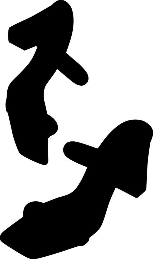 Silhouette of elegant highheeled shoes vector