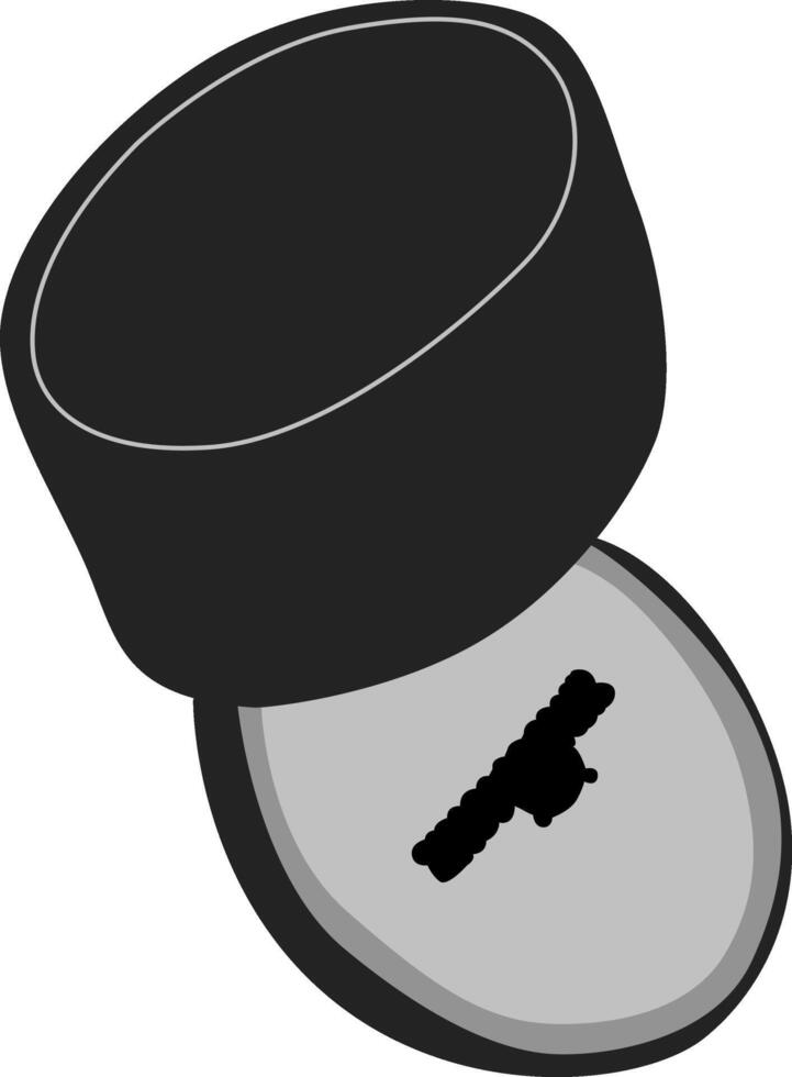 Compact powder case with lid vector