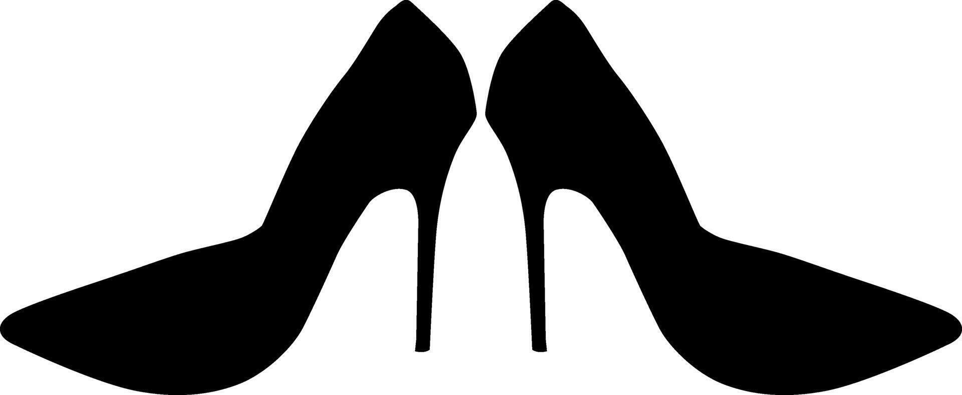 Silhouette of elegant black high heels vector