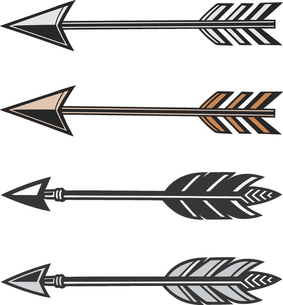 Set of Boho Hunting Arrow vector