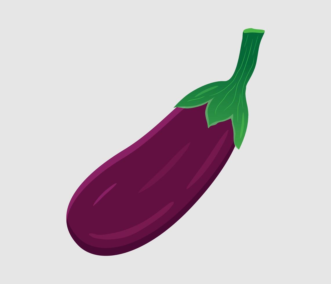 a beautiful aubergine art design vector