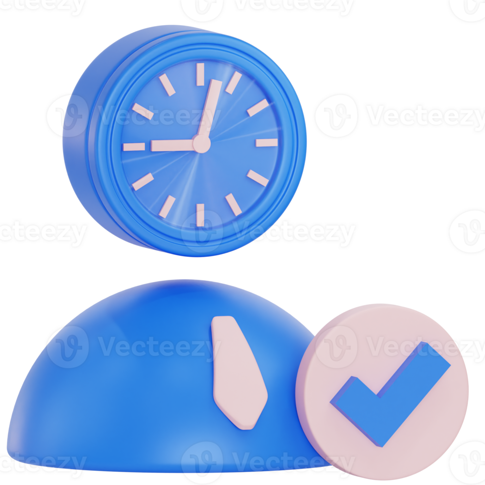 On time 3d icon png