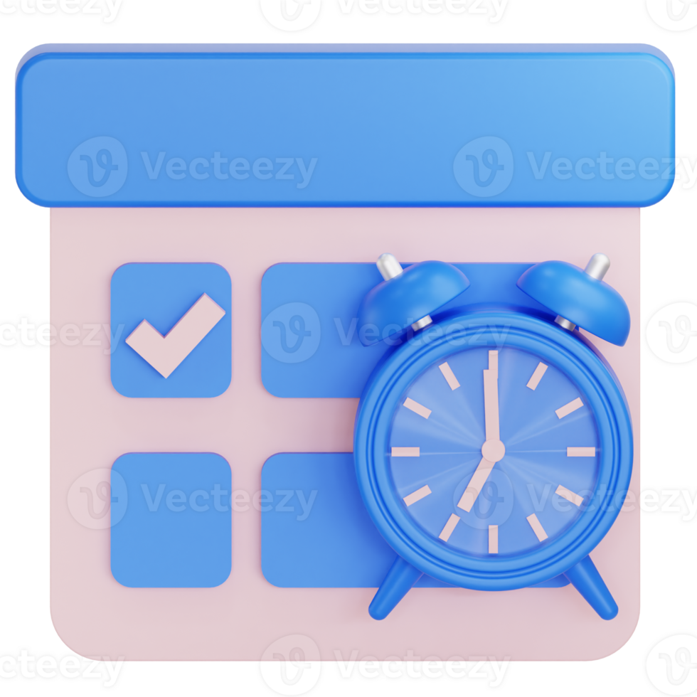 Task time 3d icon png