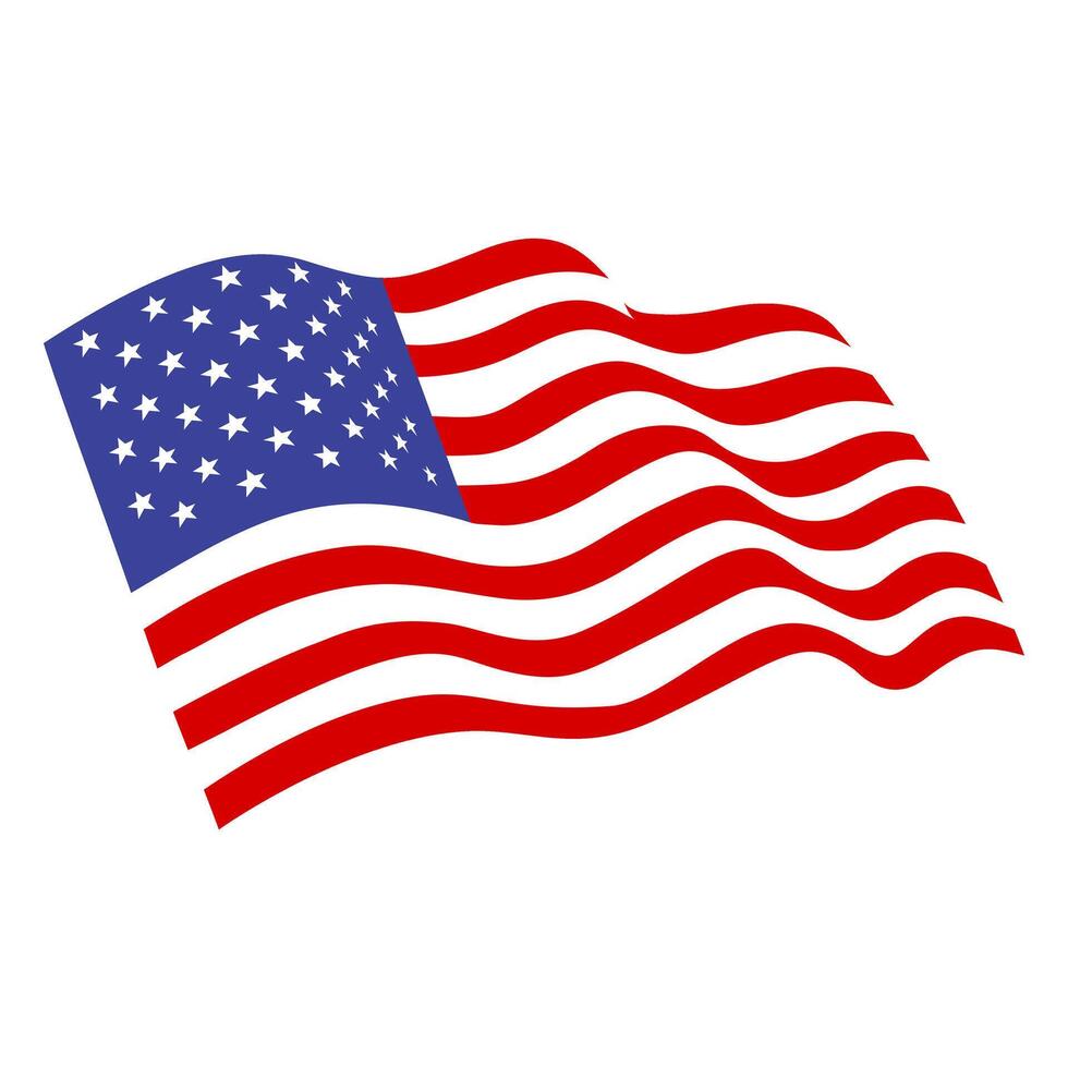 The US flag illustration vector