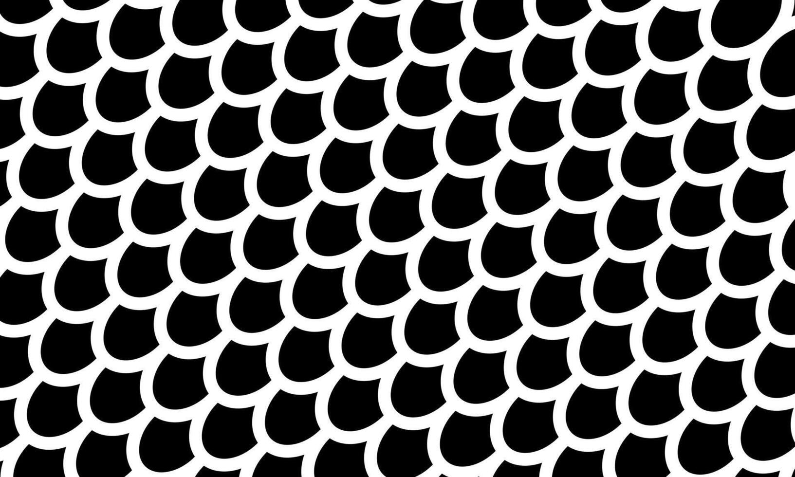 Fish, mermaid, dragon scales pattern. Black and white minimal background. vector